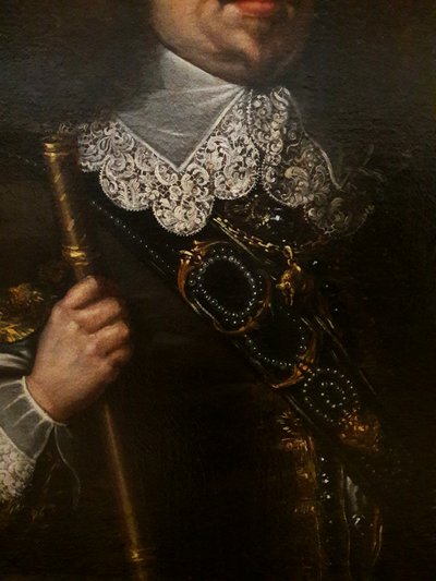 Portrait of Ladislaus IV Vasa (detail) by Bartlomiej Strobel